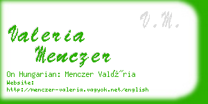 valeria menczer business card